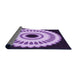 Thickness of Patterned Purple Rug, pat1950pur