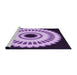 Sideview of Machine Washable Transitional Purple Rug, wshpat1950pur