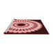 Sideview of Machine Washable Transitional Pastel Pink Rug, wshpat1950rd