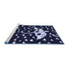 Sideview of Machine Washable Transitional Purple Rug, wshpat1951blu