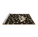 Sideview of Machine Washable Transitional Black Rug, wshpat1951brn