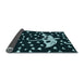 Thickness of Patterned Deep-Sea Green Rug, pat1951lblu