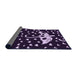 Thickness of Patterned Purple Sage Bush Purple Rug, pat1951pur