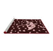 Sideview of Machine Washable Transitional Chocolate Brown Rug, wshpat1951rd