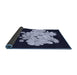 Thickness of Patterned Night Blue Rug, pat1952blu