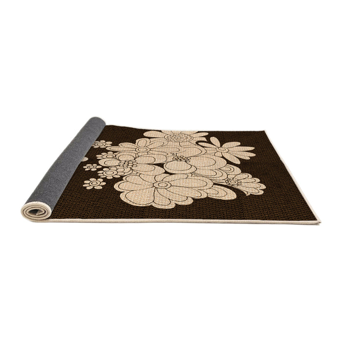 Thickness of Patterned Light Copper Gold Rug, pat1952org