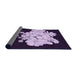 Thickness of Patterned Deep Purple Rug, pat1952pur