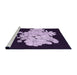 Sideview of Machine Washable Transitional Deep Purple Rug, wshpat1952pur