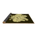 Thickness of Patterned Metallic Gold Rug, pat1952yw