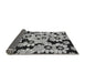 Thickness of Patterned Charcoal Black Rug, pat1953gry