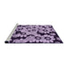 Sideview of Machine Washable Transitional Blossom Pink Rug, wshpat1953pur