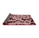 Thickness of Patterned Deep Rose Pink Rug, pat1953rd