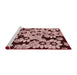 Sideview of Machine Washable Transitional Deep Rose Pink Rug, wshpat1953rd