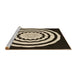 Sideview of Machine Washable Transitional Midnight Gray Rug, wshpat1955brn