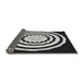 Thickness of Patterned Midnight Gray Rug, pat1955gry