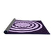 Thickness of Patterned Bright Lilac Purple Rug, pat1955pur