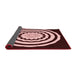 Thickness of Patterned Dark Scarlet Red Rug, pat1955rd