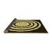 Thickness of Patterned Metallic Gold Rug, pat1955yw