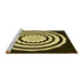 Sideview of Machine Washable Transitional Metallic Gold Rug, wshpat1955yw