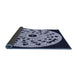 Thickness of Patterned Night Blue Rug, pat1956blu