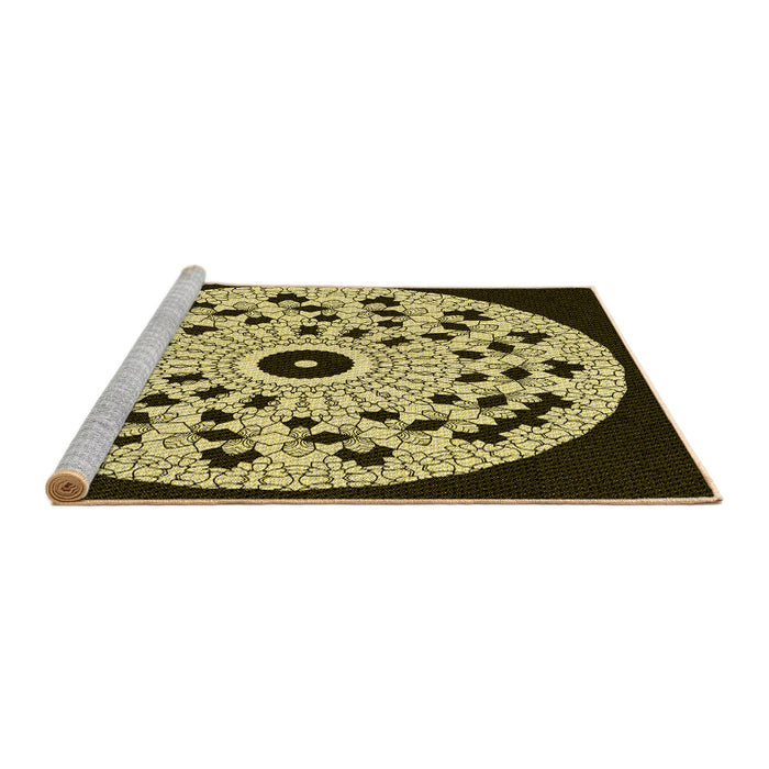 Sideview of Machine Washable Transitional Midnight Gray Rug, wshpat1956yw