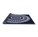 Thickness of Patterned Night Blue Rug, pat1957blu