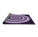 Thickness of Patterned Bright Lilac Purple Rug, pat1957pur