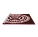 Sideview of Machine Washable Transitional Chocolate Brown Rug, wshpat1957rd