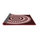 Thickness of Patterned Chocolate Brown Rug, pat1957rd