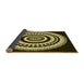 Thickness of Patterned Metallic Gold Rug, pat1957yw