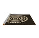 Sideview of Machine Washable Transitional Black Rug, wshpat1958brn