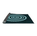 Thickness of Patterned Deep-Sea Green Rug, pat1958lblu