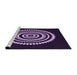 Sideview of Machine Washable Transitional Deep Purple Rug, wshpat1958pur