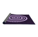 Thickness of Patterned Deep Purple Rug, pat1958pur