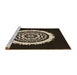 Sideview of Machine Washable Transitional Black Rug, wshpat1959brn