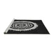 Sideview of Machine Washable Transitional Black Rug, wshpat1959gry