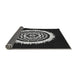 Thickness of Patterned Black Rug, pat1959gry