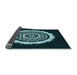 Thickness of Patterned Deep-Sea Green Rug, pat1959lblu