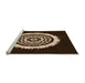 Sideview of Machine Washable Transitional Black Brown Rug, wshpat1959org