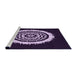 Sideview of Machine Washable Transitional Lavender Purple Rug, wshpat1959pur