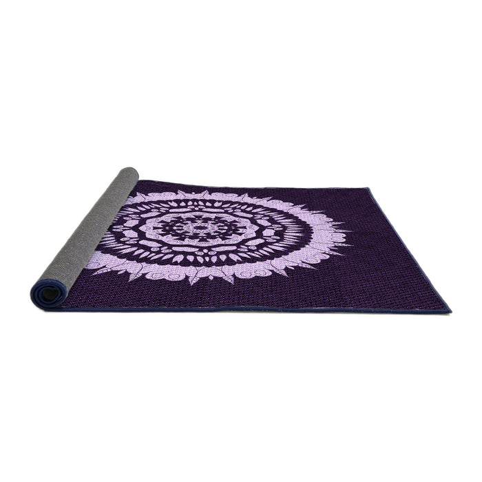 Thickness of Patterned Lavender Purple Rug, pat1959pur