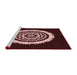 Sideview of Machine Washable Transitional Chocolate Brown Rug, wshpat1959rd