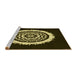 Sideview of Machine Washable Transitional Black Rug, wshpat1959yw