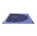 Sideview of Machine Washable Transitional Light Slate Blue Rug, wshpat196blu