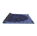 Thickness of Patterned Light Slate Blue Rug, pat196blu