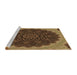 Sideview of Machine Washable Transitional Cinnamon Brown Rug, wshpat196brn