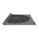 Thickness of Patterned Dark Gray Black Rug, pat196gry