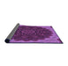 Thickness of Patterned Purple Rug, pat196pur