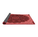 Thickness of Patterned Tomato Red Rug, pat196rd