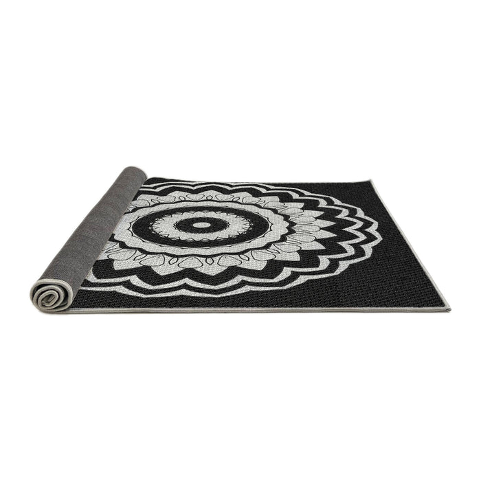 Thickness of Patterned Black Rug, pat1960gry